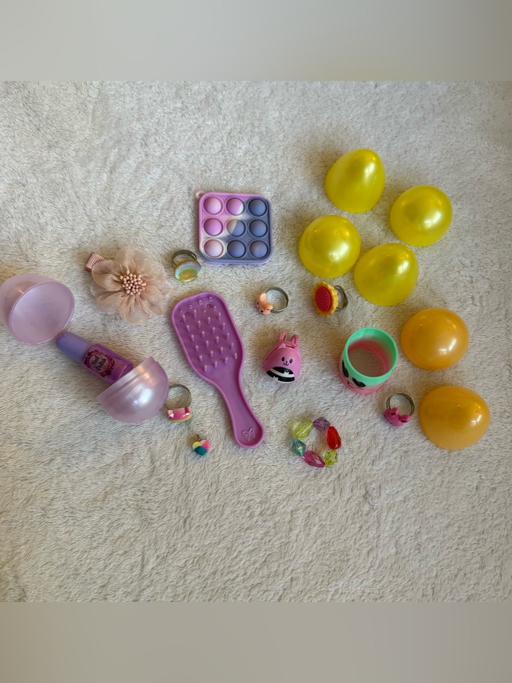 Kids random Pink Purple Play Accessory toys Lot - Brush, Rings & Toys random